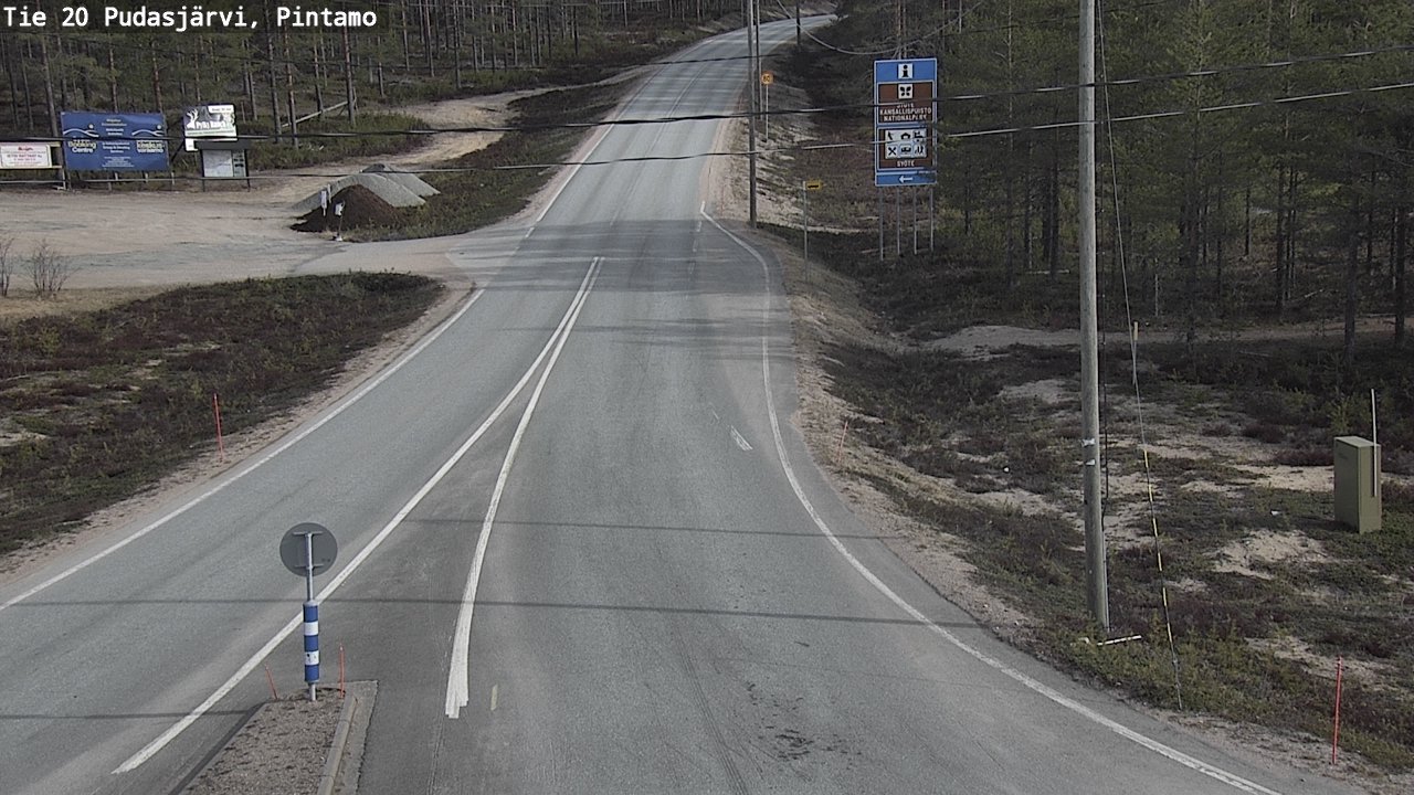 Kelikamerat Kuva Tie 20 Pudasjärvi, Pintamo, Pudasjärvi, Pohjois-Pohjanmaa