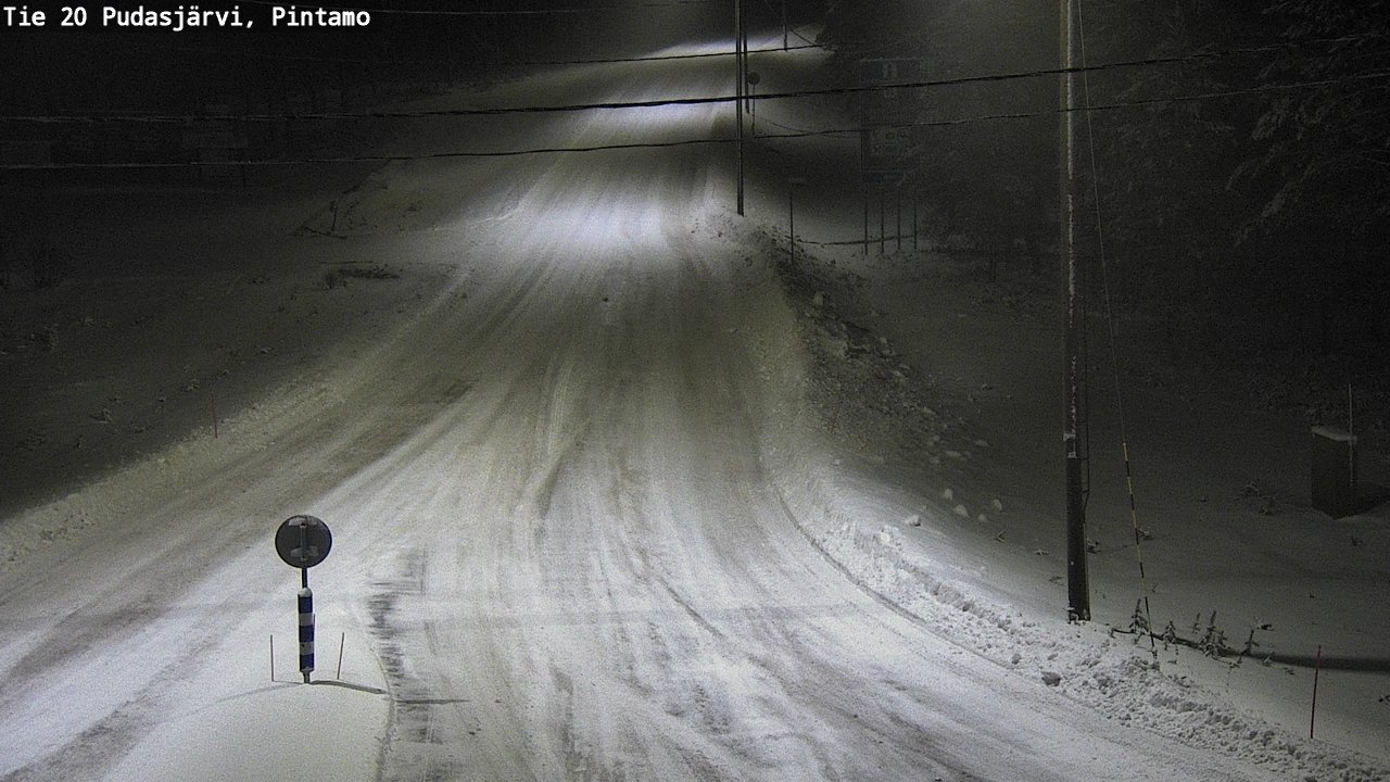 Weather Camera Image Väg 20 Pudasjärvi, Pintamo, Pudasjärvi, Pohjois-Pohjanmaa