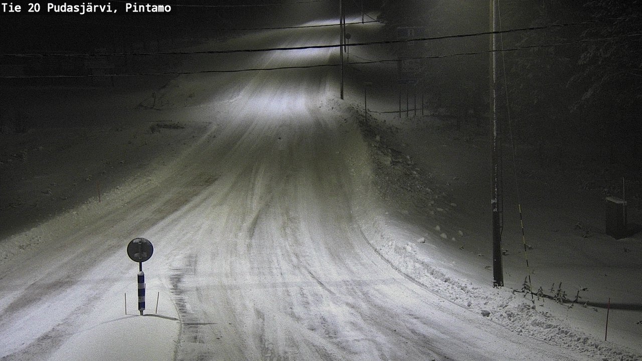 Weather Camera Image Väg 20 Pudasjärvi, Pintamo, Pudasjärvi, Pohjois-Pohjanmaa