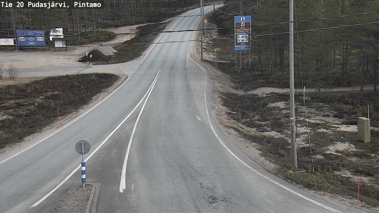 Kelikamerat Kuva Tie 20 Pudasjärvi, Pintamo, Pudasjärvi, Pohjois-Pohjanmaa