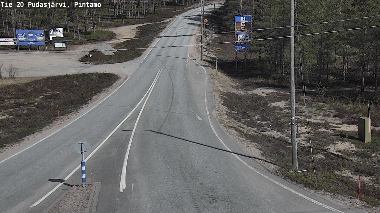 Kelikamerat Kuva Tie 20 Pudasjärvi, Pintamo, Pudasjärvi, Pohjois-Pohjanmaa