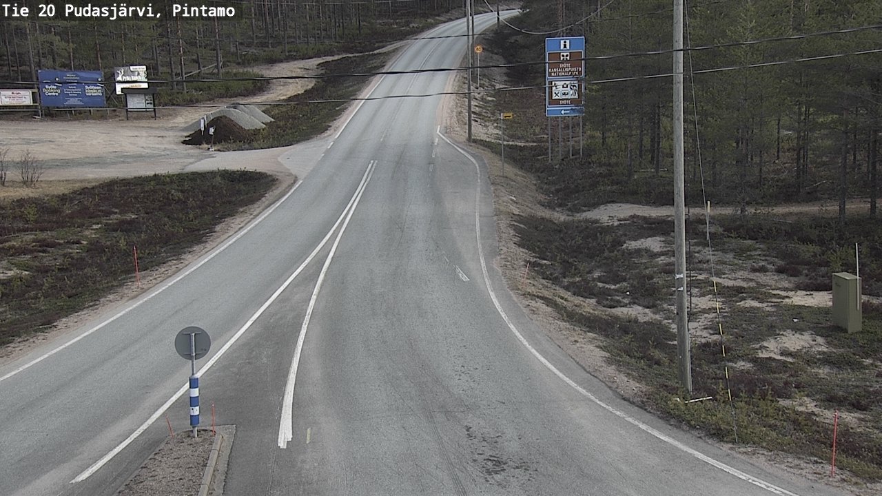 Kelikamerat Kuva Tie 20 Pudasjärvi, Pintamo, Pudasjärvi, Pohjois-Pohjanmaa