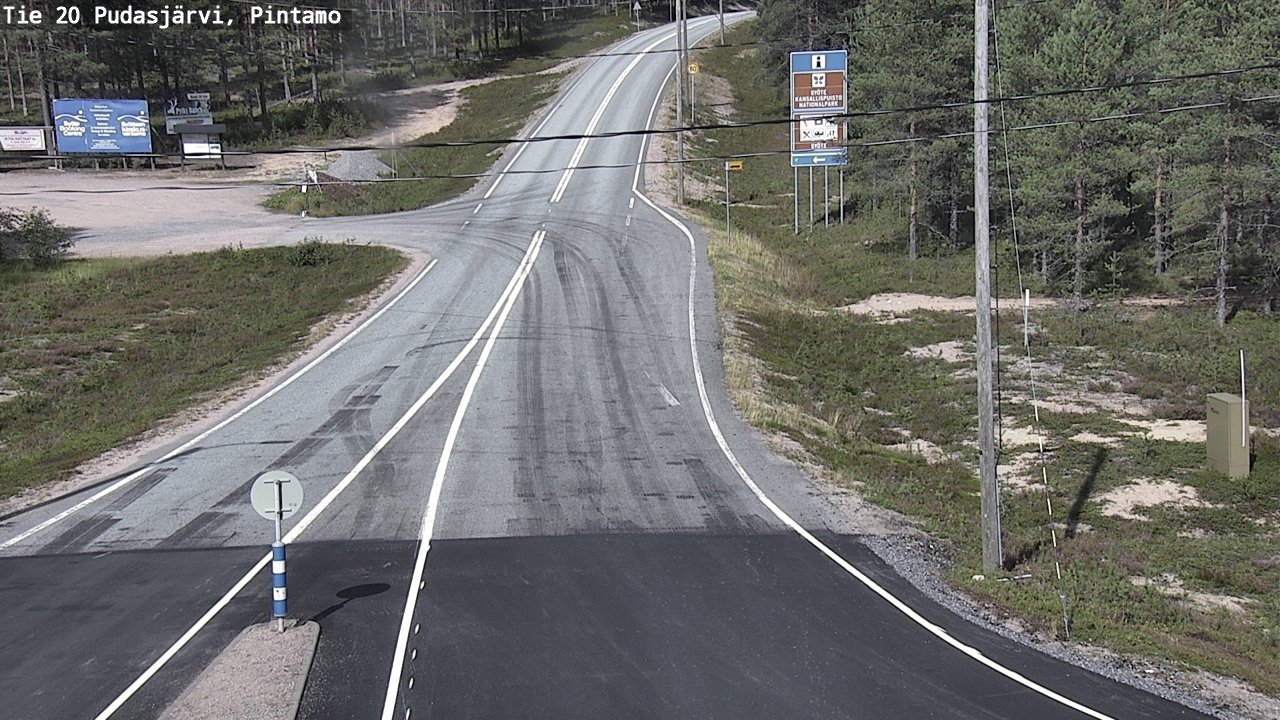 Weather Camera Image Väg 20 Pudasjärvi, Pintamo, Pudasjärvi, Pohjois-Pohjanmaa