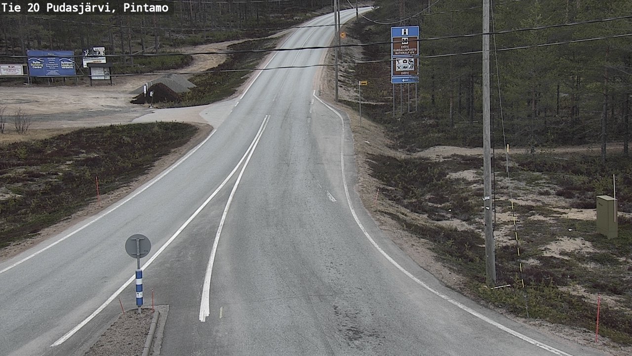 Kelikamerat Kuva Tie 20 Pudasjärvi, Pintamo, Pudasjärvi, Pohjois-Pohjanmaa