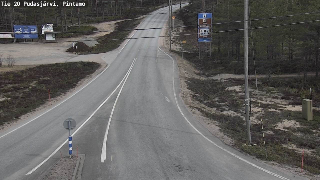 Kelikamerat Kuva Tie 20 Pudasjärvi, Pintamo, Pudasjärvi, Pohjois-Pohjanmaa