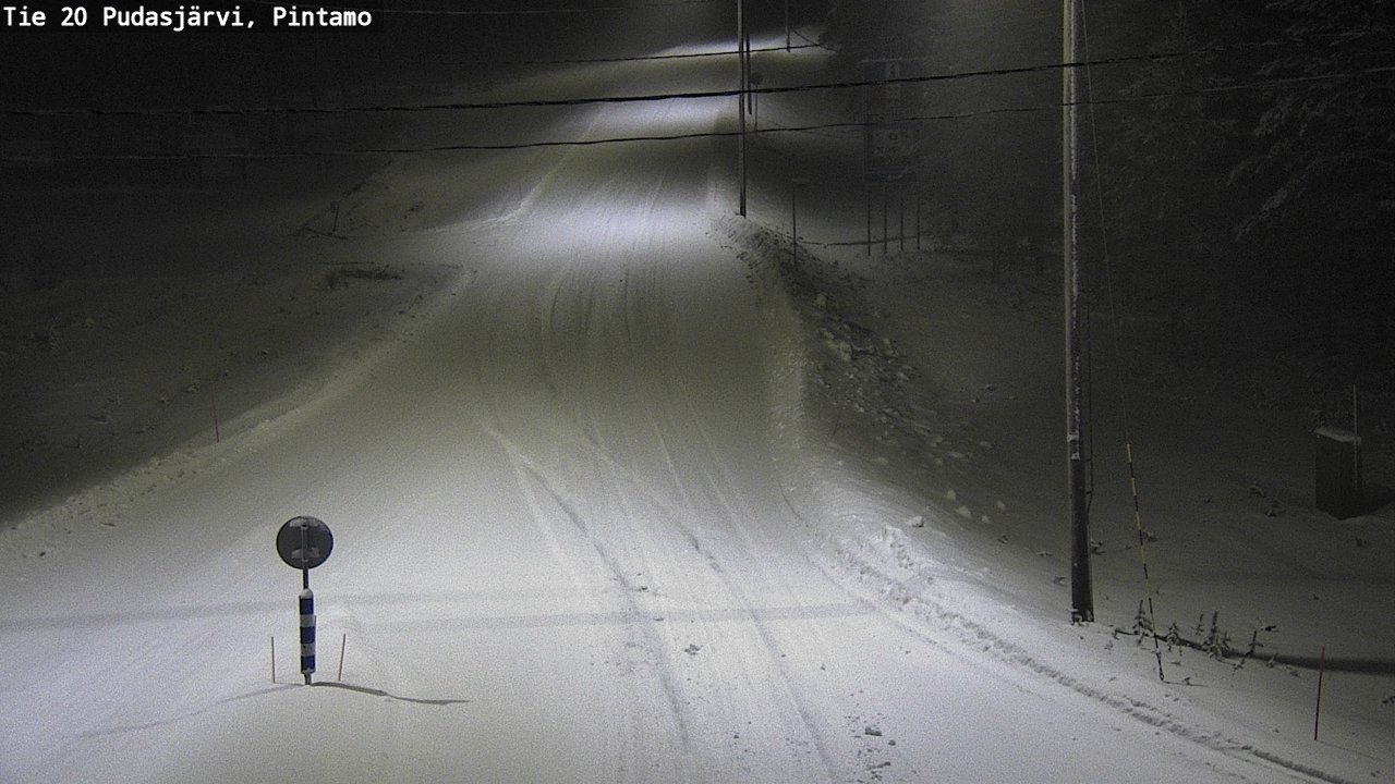 Weather Camera Image Väg 20 Pudasjärvi, Pintamo, Pudasjärvi, Pohjois-Pohjanmaa