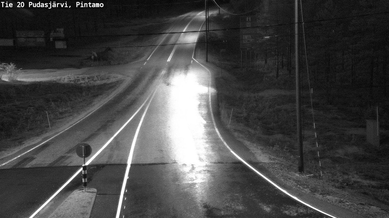 Weather Camera Image Road 20 Pudasjärvi, Pintamo, Pudasjärvi, Pohjois-Pohjanmaa