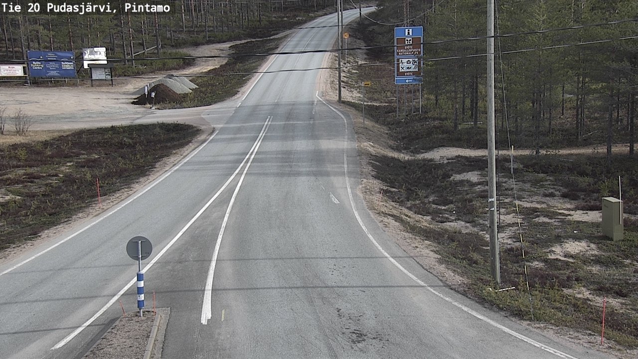 Kelikamerat Kuva Tie 20 Pudasjärvi, Pintamo, Pudasjärvi, Pohjois-Pohjanmaa