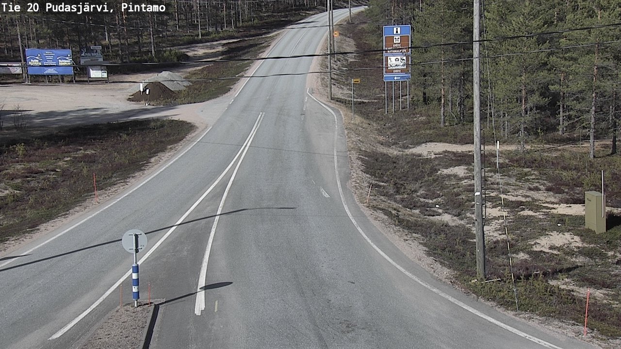 Kelikamerat Kuva Tie 20 Pudasjärvi, Pintamo, Pudasjärvi, Pohjois-Pohjanmaa