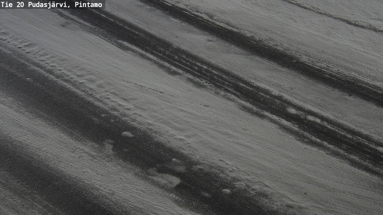 Weather Camera Image Road 20 Pudasjärvi, Pintamo, Pudasjärvi, Pohjois-Pohjanmaa