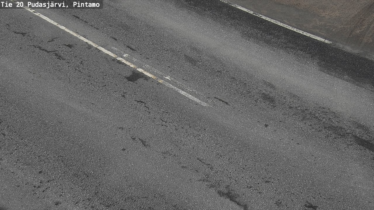 Weather Camera Image Road 20 Pudasjärvi, Pintamo, Pudasjärvi, Pohjois-Pohjanmaa