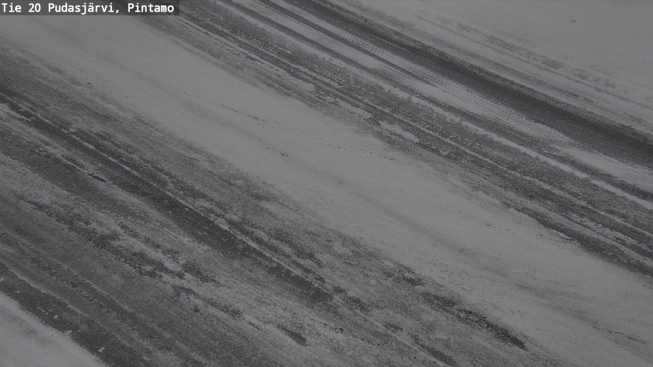 Weather Camera Image Väg 20 Pudasjärvi, Pintamo, Pudasjärvi, Pohjois-Pohjanmaa