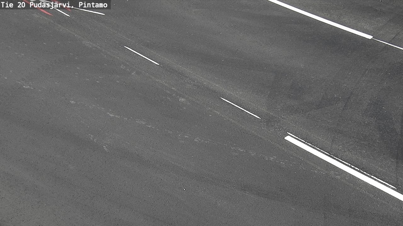 Weather Camera Image Road 20 Pudasjärvi, Pintamo, Pudasjärvi, Pohjois-Pohjanmaa