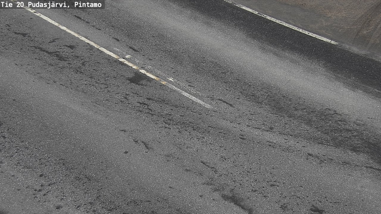 Weather Camera Image Road 20 Pudasjärvi, Pintamo, Pudasjärvi, Pohjois-Pohjanmaa