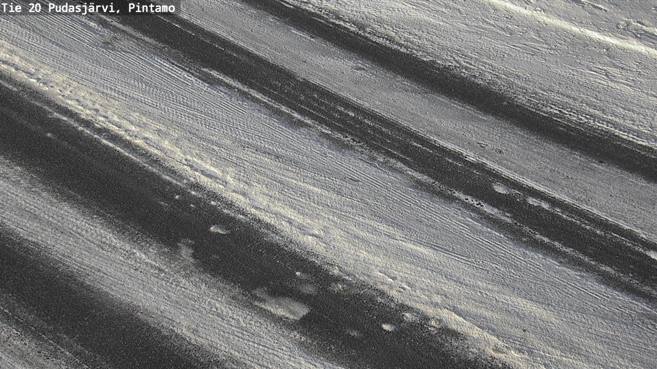 Weather Camera Image Road 20 Pudasjärvi, Pintamo, Pudasjärvi, Pohjois-Pohjanmaa