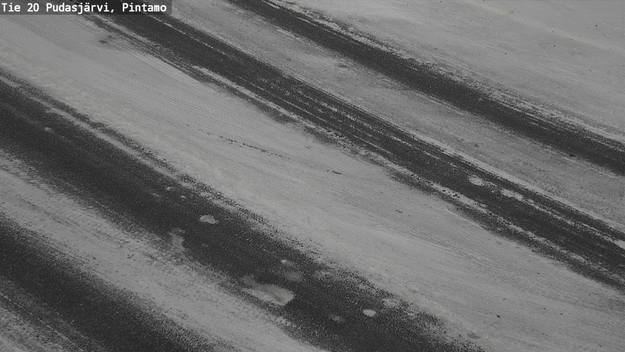 Weather Camera Image Road 20 Pudasjärvi, Pintamo, Pudasjärvi, Pohjois-Pohjanmaa