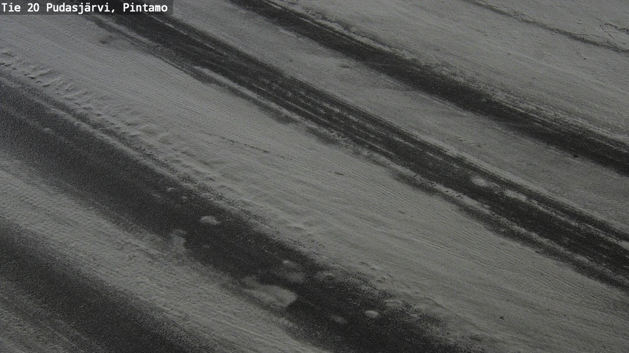 Weather Camera Image Road 20 Pudasjärvi, Pintamo, Pudasjärvi, Pohjois-Pohjanmaa