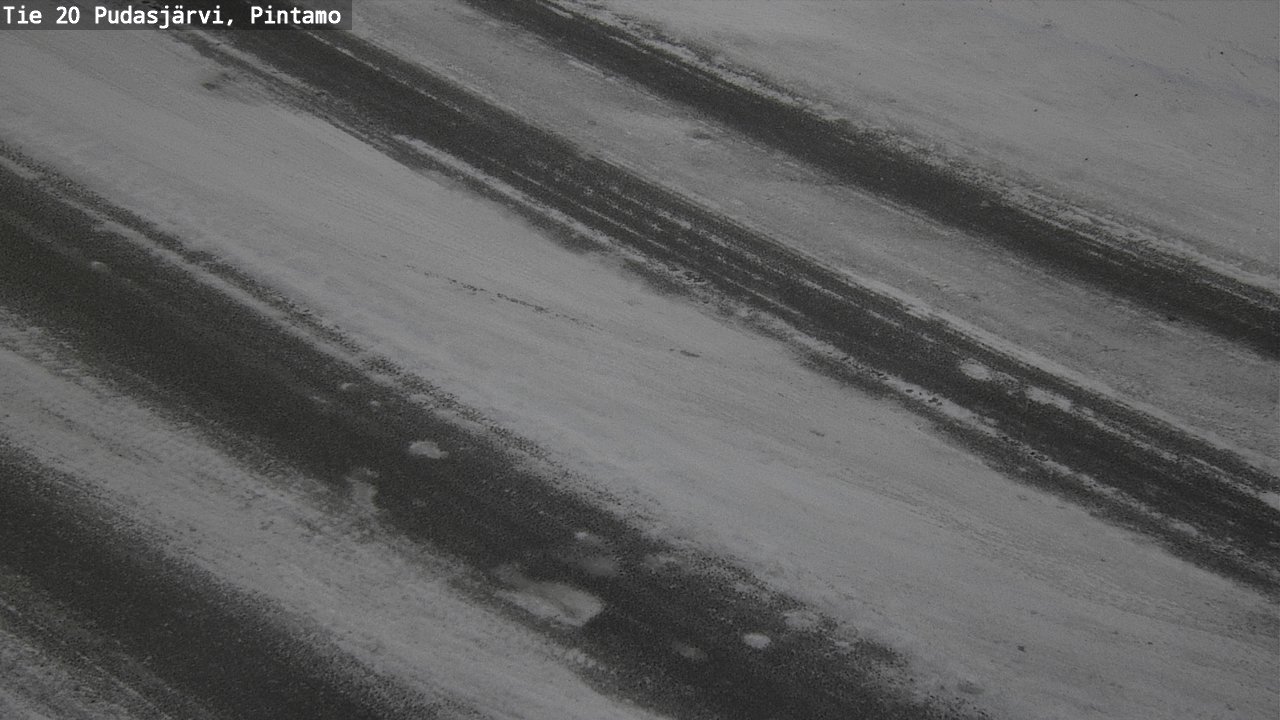 Weather Camera Image Road 20 Pudasjärvi, Pintamo, Pudasjärvi, Pohjois-Pohjanmaa