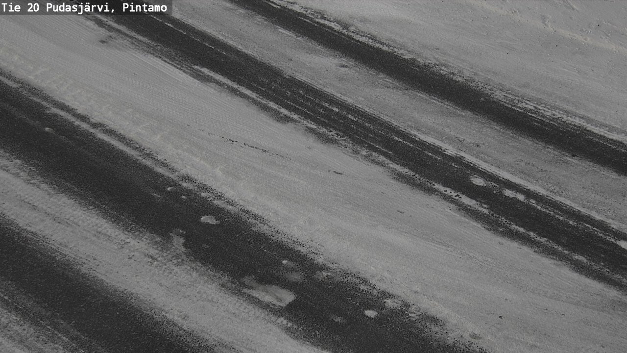 Weather Camera Image Road 20 Pudasjärvi, Pintamo, Pudasjärvi, Pohjois-Pohjanmaa
