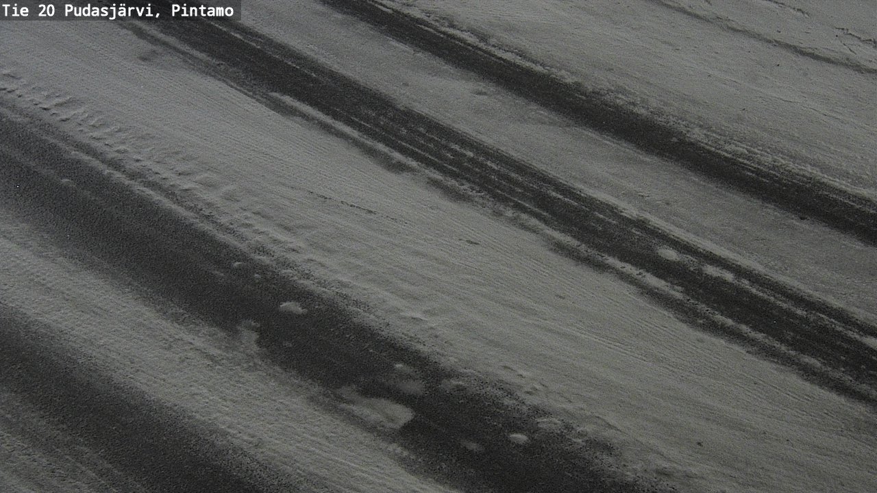 Weather Camera Image Road 20 Pudasjärvi, Pintamo, Pudasjärvi, Pohjois-Pohjanmaa