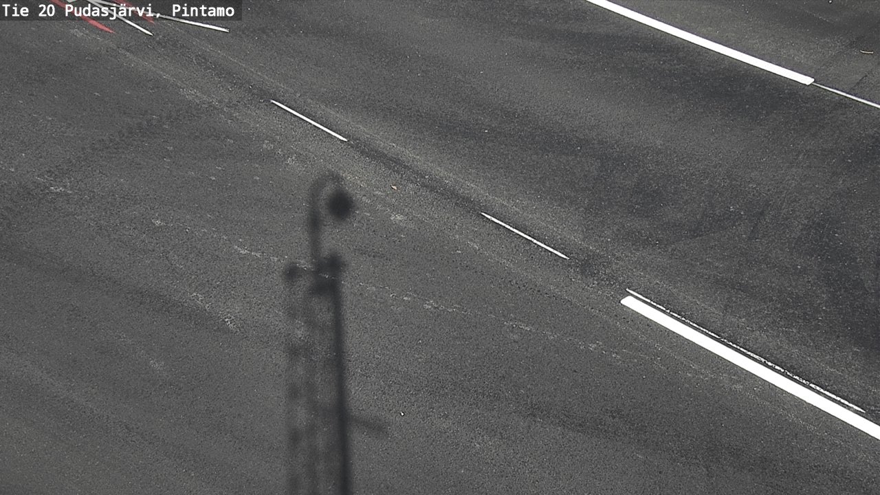 Weather Camera Image Road 20 Pudasjärvi, Pintamo, Pudasjärvi, Pohjois-Pohjanmaa