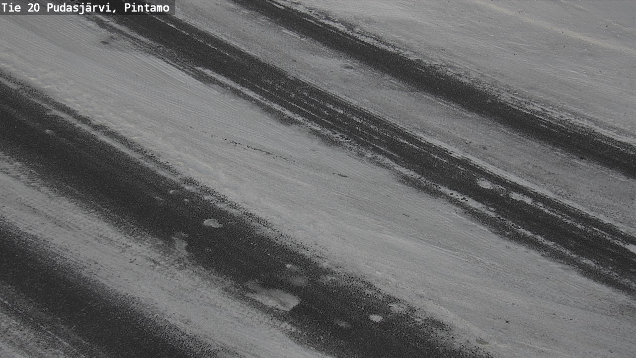 Weather Camera Image Road 20 Pudasjärvi, Pintamo, Pudasjärvi, Pohjois-Pohjanmaa