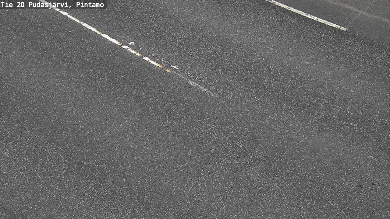 Weather Camera Image Road 20 Pudasjärvi, Pintamo, Pudasjärvi, Pohjois-Pohjanmaa