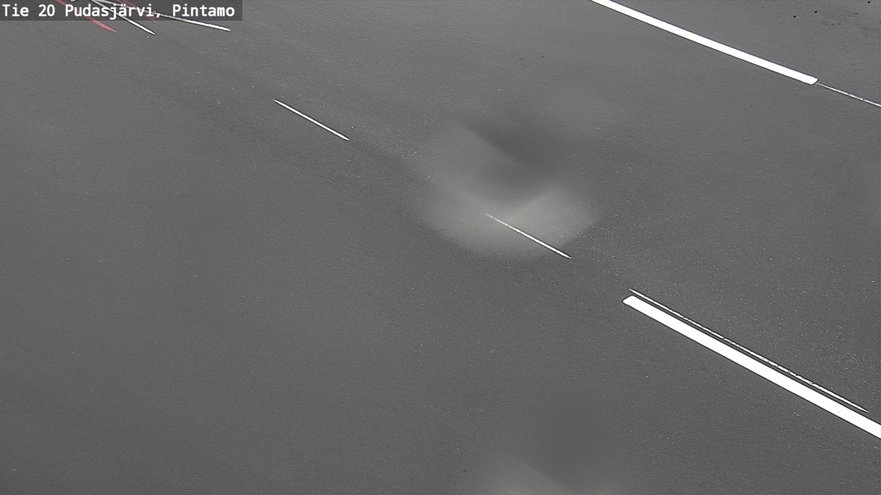 Weather Camera Image Road 20 Pudasjärvi, Pintamo, Pudasjärvi, Pohjois-Pohjanmaa