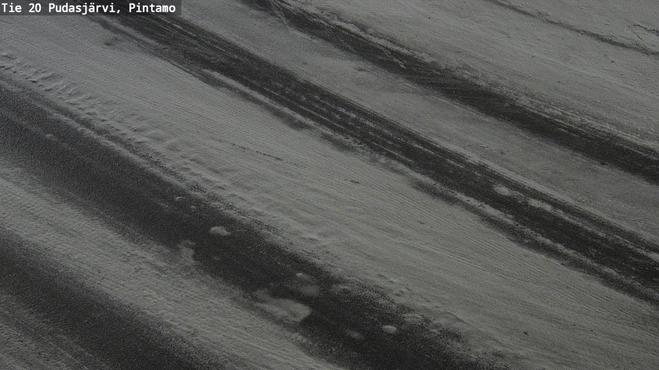 Weather Camera Image Road 20 Pudasjärvi, Pintamo, Pudasjärvi, Pohjois-Pohjanmaa