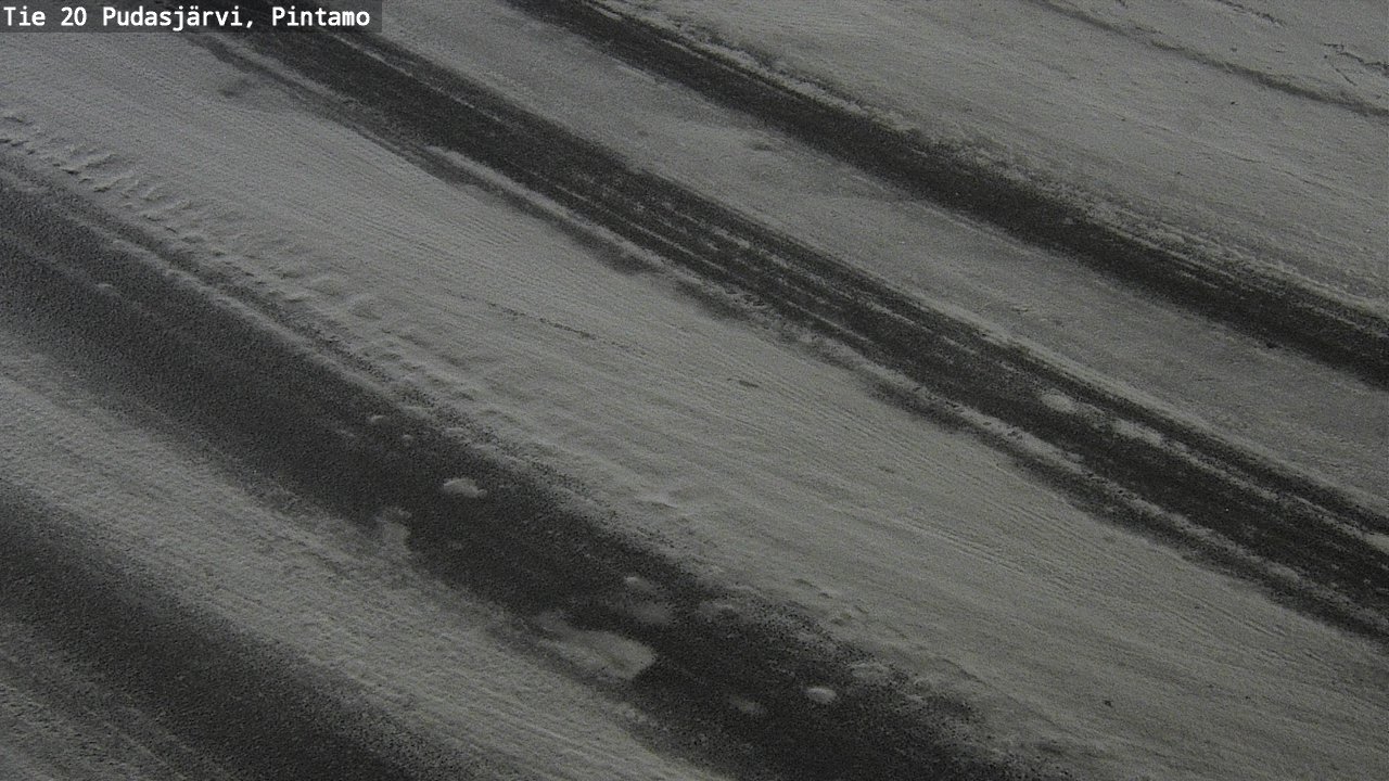 Weather Camera Image Road 20 Pudasjärvi, Pintamo, Pudasjärvi, Pohjois-Pohjanmaa