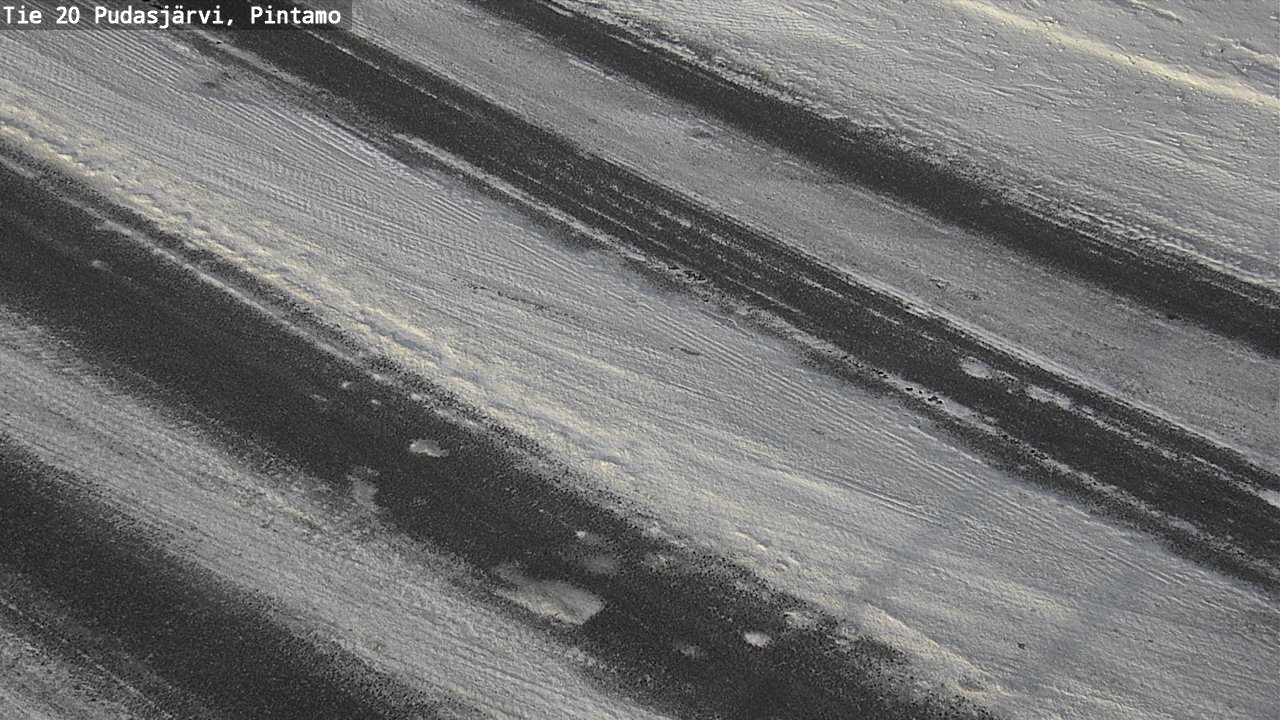 Weather Camera Image Road 20 Pudasjärvi, Pintamo, Pudasjärvi, Pohjois-Pohjanmaa