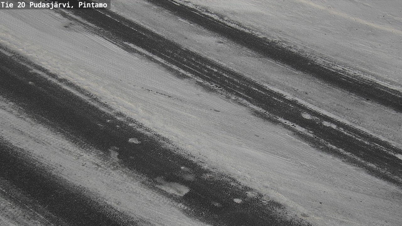 Weather Camera Image Road 20 Pudasjärvi, Pintamo, Pudasjärvi, Pohjois-Pohjanmaa