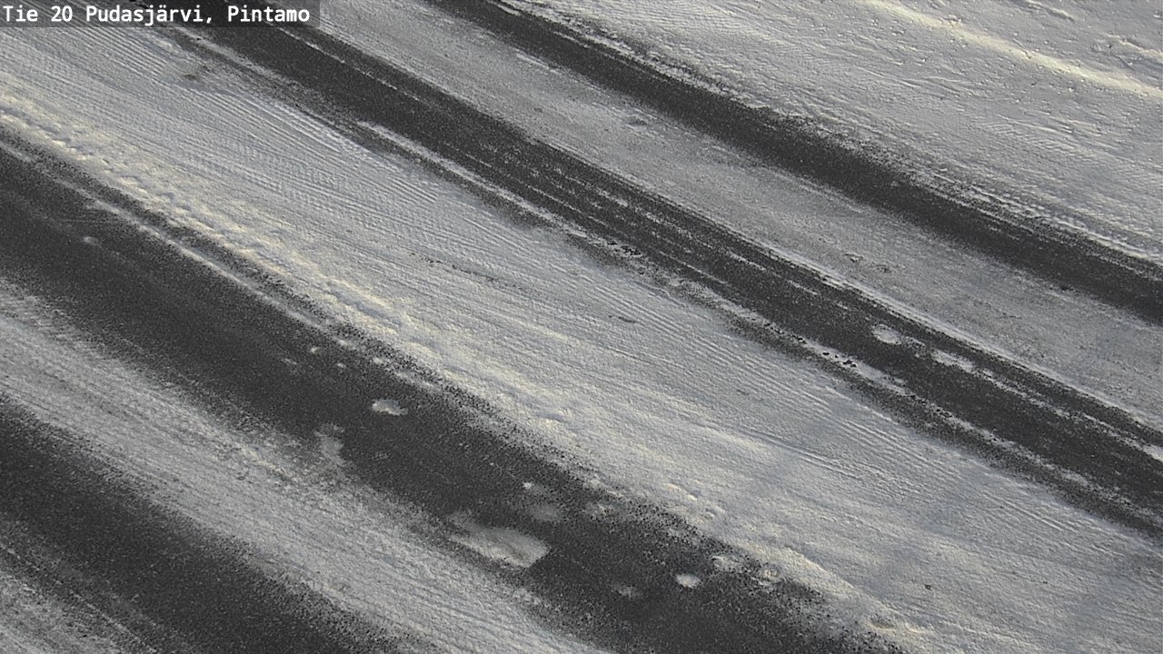 Weather Camera Image Road 20 Pudasjärvi, Pintamo, Pudasjärvi, Pohjois-Pohjanmaa