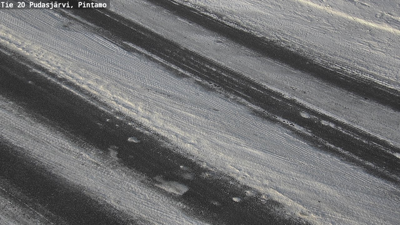 Weather Camera Image Road 20 Pudasjärvi, Pintamo, Pudasjärvi, Pohjois-Pohjanmaa