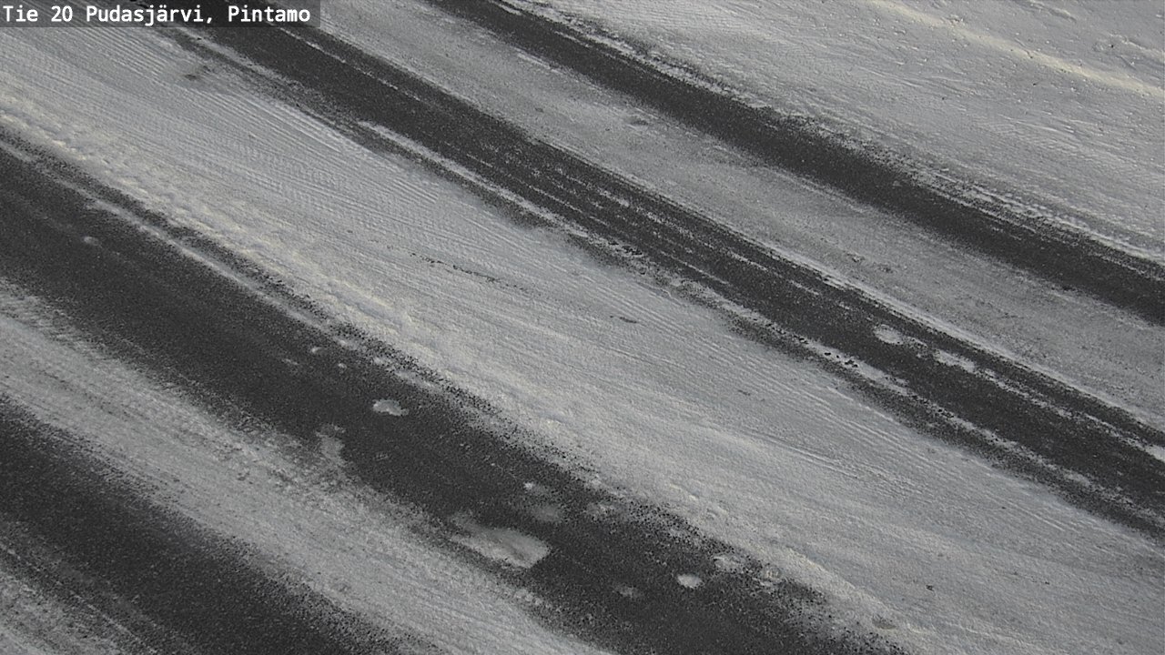Weather Camera Image Road 20 Pudasjärvi, Pintamo, Pudasjärvi, Pohjois-Pohjanmaa