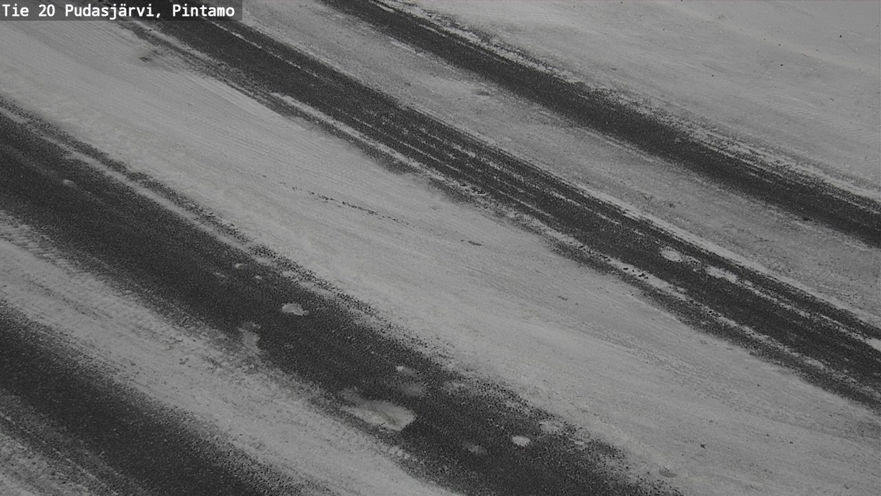 Weather Camera Image Road 20 Pudasjärvi, Pintamo, Pudasjärvi, Pohjois-Pohjanmaa
