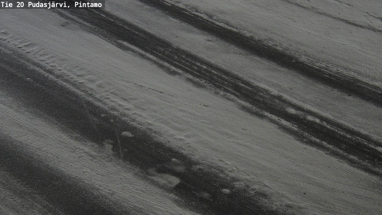 Weather Camera Image Road 20 Pudasjärvi, Pintamo, Pudasjärvi, Pohjois-Pohjanmaa
