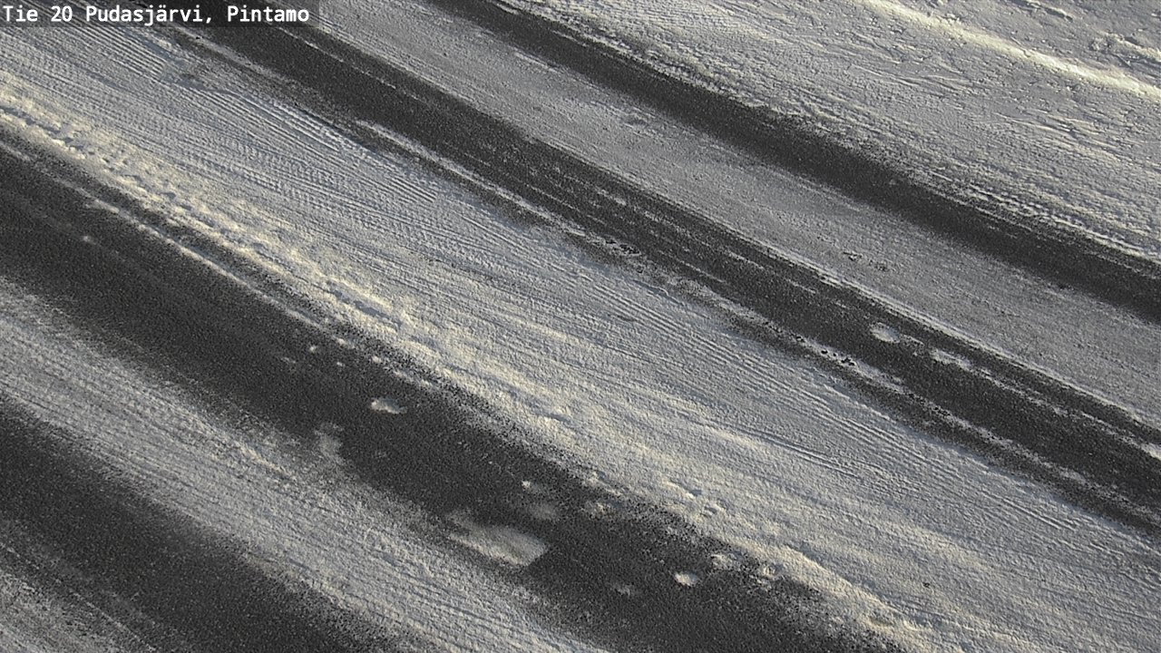 Weather Camera Image Road 20 Pudasjärvi, Pintamo, Pudasjärvi, Pohjois-Pohjanmaa