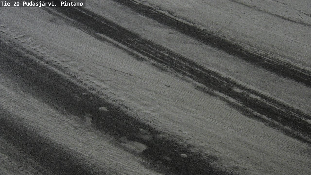 Weather Camera Image Road 20 Pudasjärvi, Pintamo, Pudasjärvi, Pohjois-Pohjanmaa