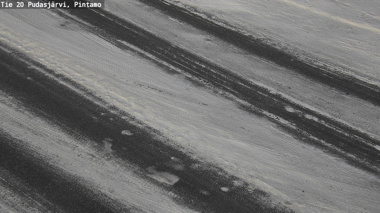Weather Camera Image Road 20 Pudasjärvi, Pintamo, Pudasjärvi, Pohjois-Pohjanmaa