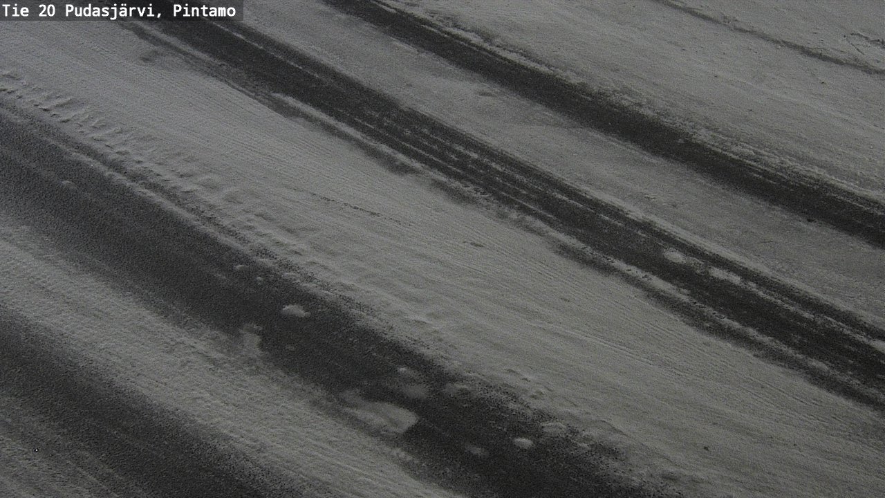 Weather Camera Image Road 20 Pudasjärvi, Pintamo, Pudasjärvi, Pohjois-Pohjanmaa