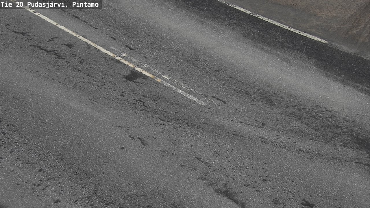 Weather Camera Image Road 20 Pudasjärvi, Pintamo, Pudasjärvi, Pohjois-Pohjanmaa