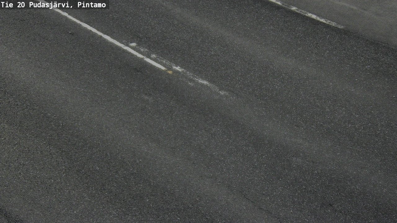 Weather Camera Image Road 20 Pudasjärvi, Pintamo, Pudasjärvi, Pohjois-Pohjanmaa