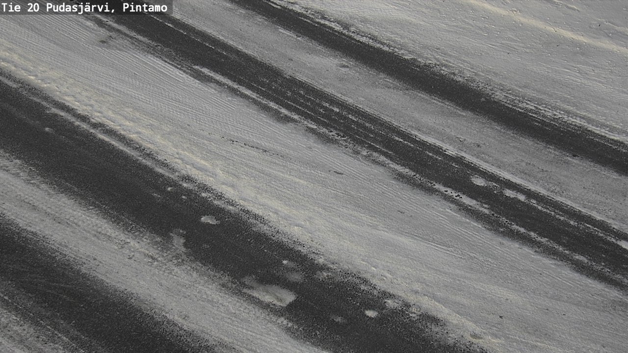 Weather Camera Image Road 20 Pudasjärvi, Pintamo, Pudasjärvi, Pohjois-Pohjanmaa