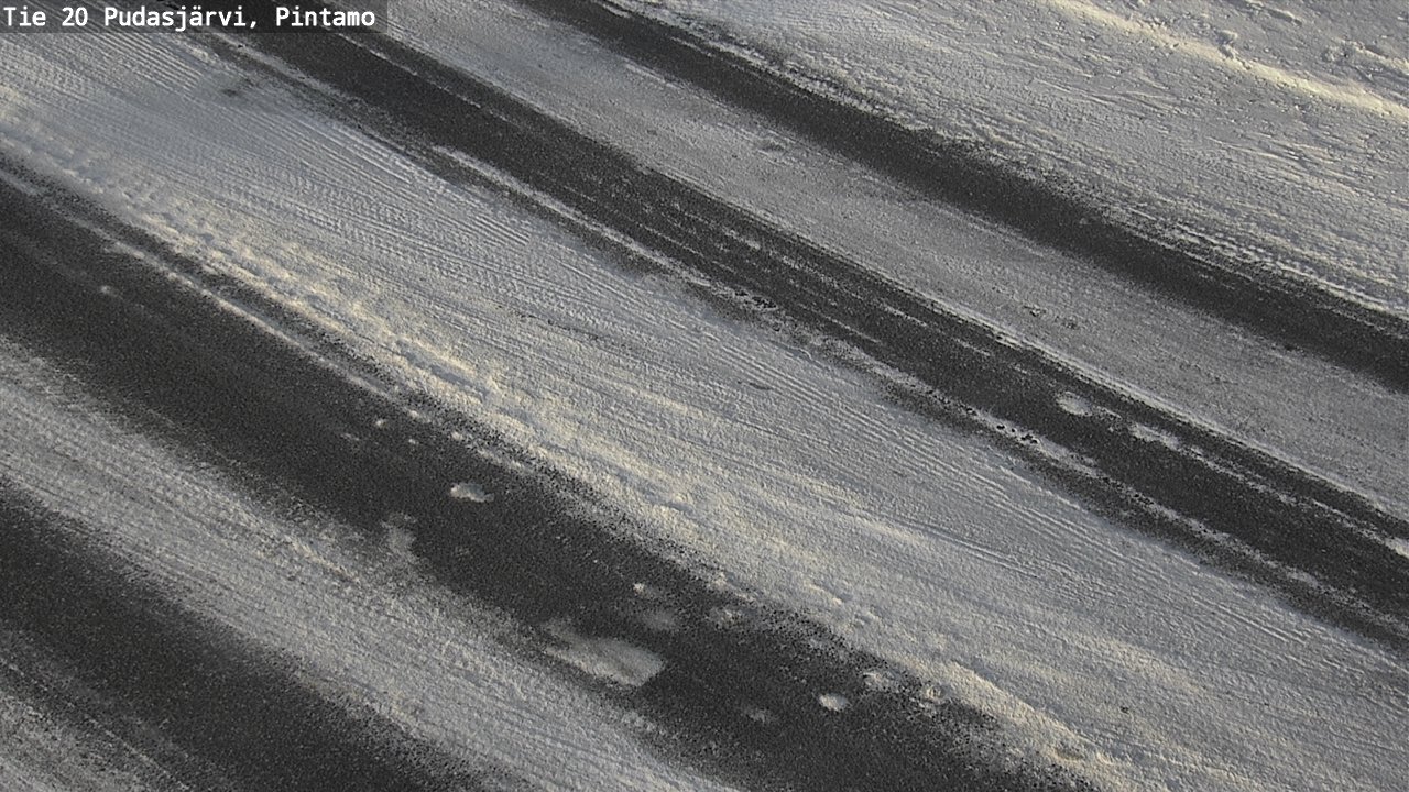 Weather Camera Image Road 20 Pudasjärvi, Pintamo, Pudasjärvi, Pohjois-Pohjanmaa