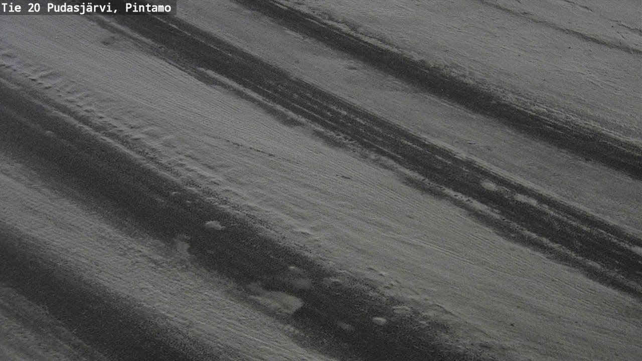 Weather Camera Image Road 20 Pudasjärvi, Pintamo, Pudasjärvi, Pohjois-Pohjanmaa