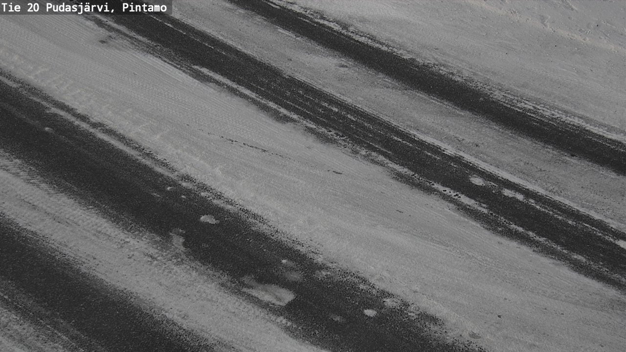 Weather Camera Image Road 20 Pudasjärvi, Pintamo, Pudasjärvi, Pohjois-Pohjanmaa