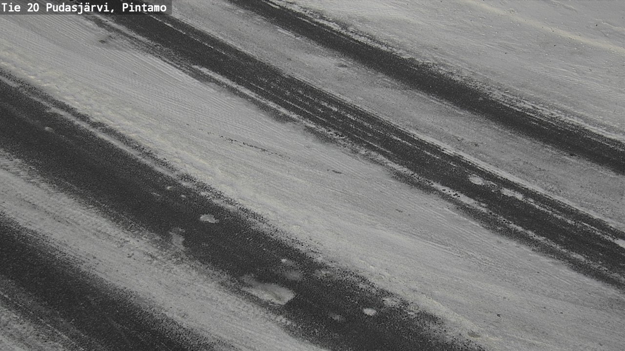 Weather Camera Image Road 20 Pudasjärvi, Pintamo, Pudasjärvi, Pohjois-Pohjanmaa