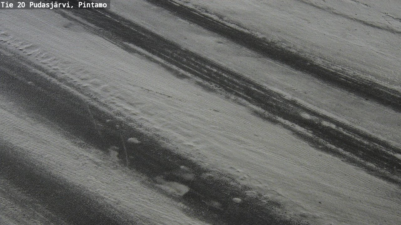 Weather Camera Image Road 20 Pudasjärvi, Pintamo, Pudasjärvi, Pohjois-Pohjanmaa