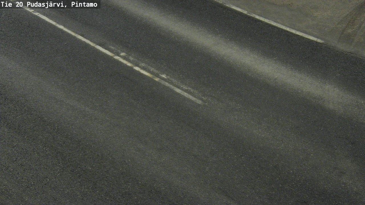 Weather Camera Image Road 20 Pudasjärvi, Pintamo, Pudasjärvi, Pohjois-Pohjanmaa